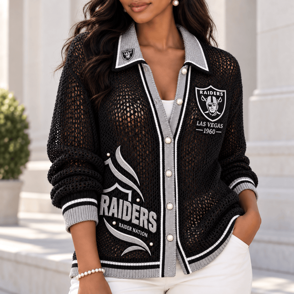 LVR Women’s Open-Knit Cardigan NTKO