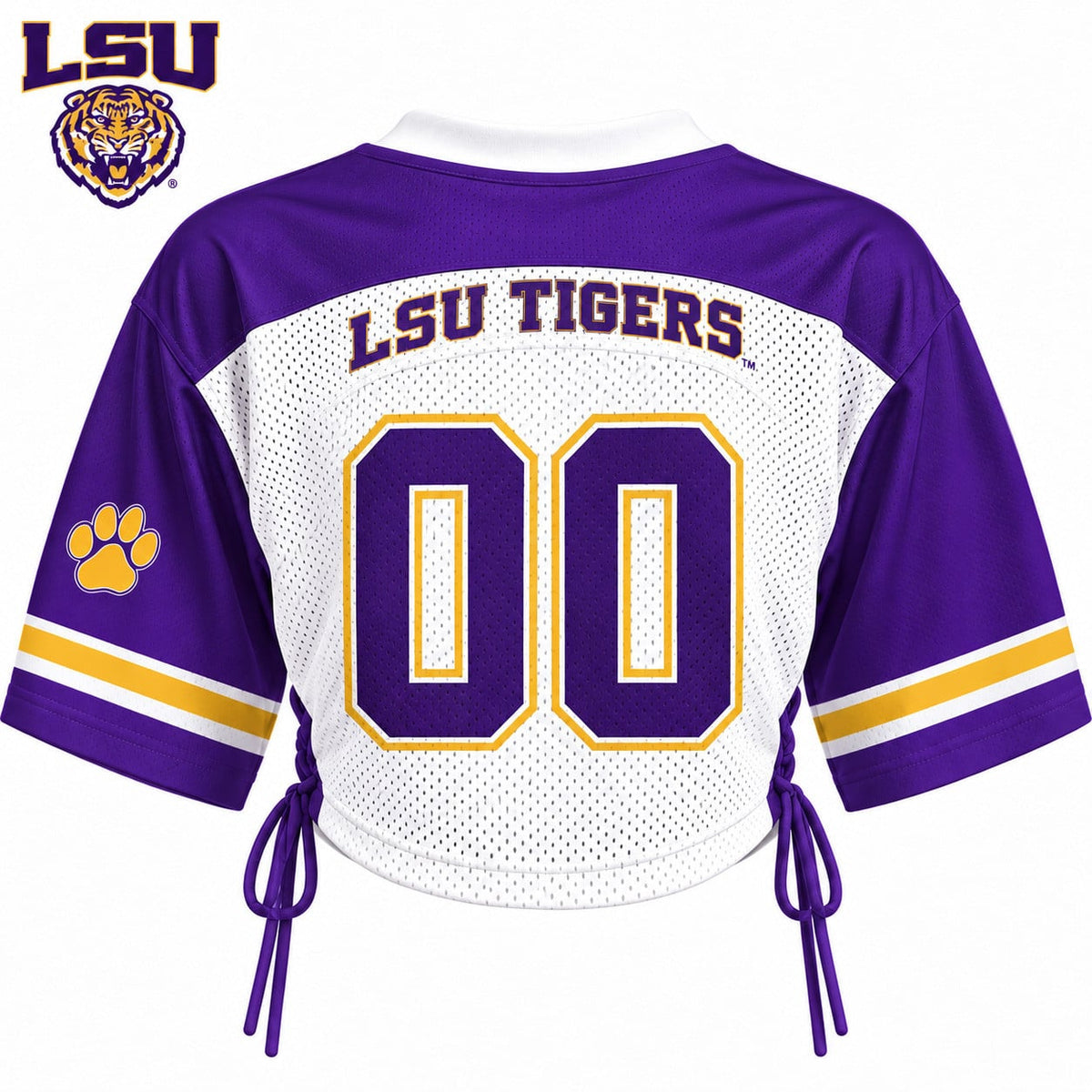 Premium LSU Mesh Short-Sleeve Bandeau & Shorts Set TNSM