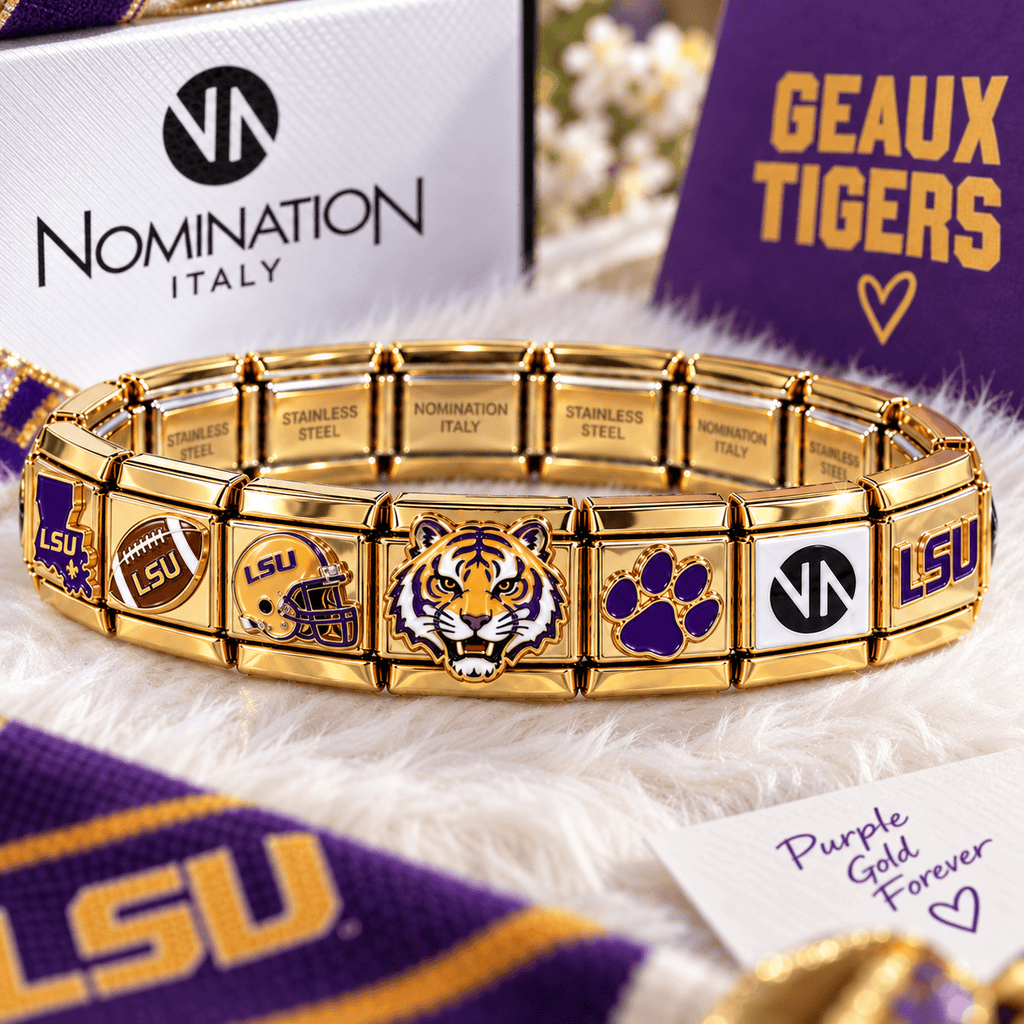 LSU Italian Charm Bracelet PDL